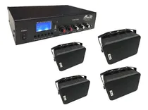 Comprar Combo Música Funcional Amplificador Bt Mp3 + 4 Bafles 100v