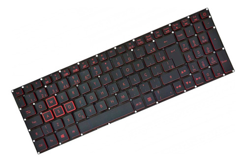 Teclado Para Notebook Acer Nitro 5 N17c1 An515-51 Iluminado