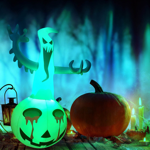 Adorno Inflable De Halloween Que Rompe El Terror Con Una Cor