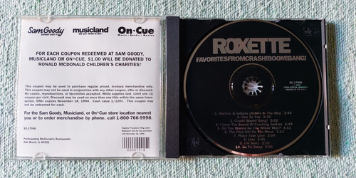 Roxette - Favorites From Crash Boom Bang Edición Limitada (Usado)