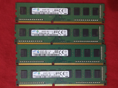 Pack De Memorias Ram Ddr3 Pc3 12800u De 4gb (Usado)