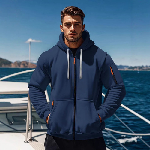 Sudadera Para Hombre Con Gorro Ajustable Moderno