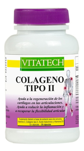 Colageno Tipo 2 Vitatech X30 Comp - Colageno+vit E