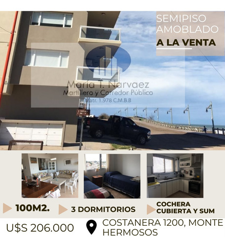 Venta De Semipiso Amoblado Costa Brava, Costanera 1200, Monte Hermoso