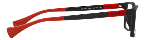 Moldura infantil Miraflex Mf4012 Optica Central Color L 367, preto fosco, tamanho de 51 mm