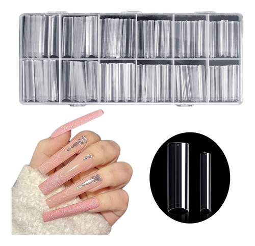 Tips Completos Uñas Press On Punta Xxl Transparente 240 Pzs