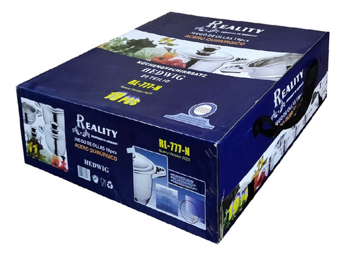 Set De Ollas Reality 19 Pz Acero Inoxidable Grado Quirúrgico
