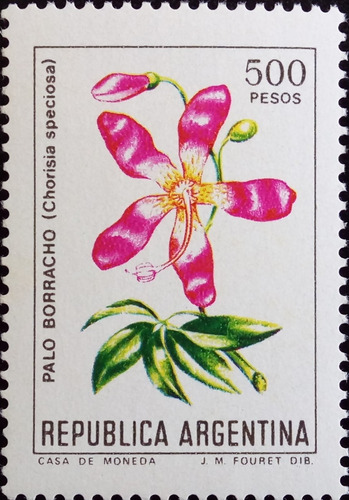 Argentina Flores, Sello Gj 2028a 500p Tiz Ff 82 Mint L14988