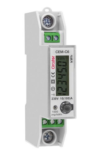 Contador De Energía Monofasico Directa 100a Circutor Cem C6