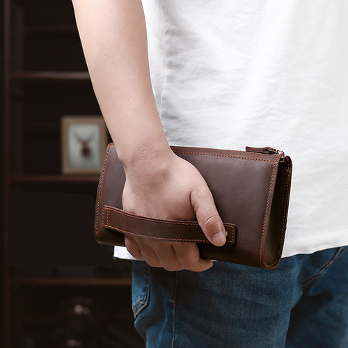 Bolso De Mano De Cuero Portátil De Gran Capacidad Para
