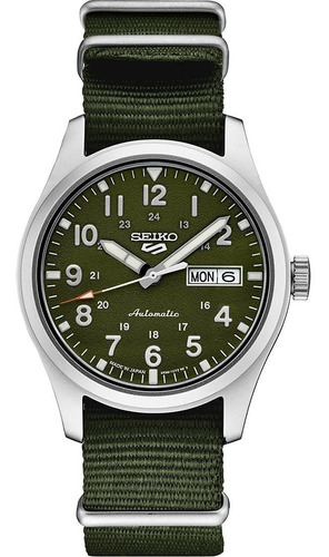 Reloj Hombre Seiko Srpg33 Automático Pulso Verde En Nylon