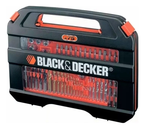 Set De Mechas Puntas Y Tubos 75 Piezas Black Decker A7153