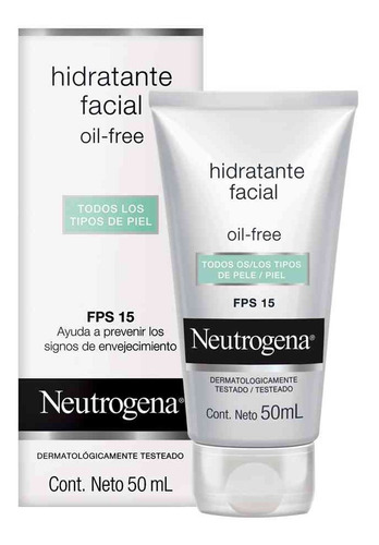 Crema Neutrogena Oil Free  Fps 15 50 Ml Humectante