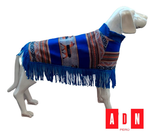 Ropa De Mascotas / Poncho Andino Azulino Talla Xl(5)