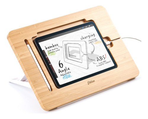 Eletiuo Soporte Para iPad De Dibujo De Madera De Bamb Mejora