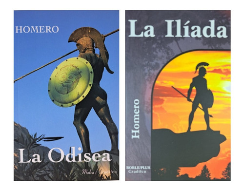 Lote X 2 Libros - Homero - La Odisea + La Iliada