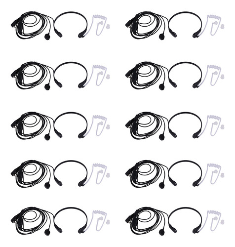 Audífonos Con Vibración Y Micrófono Para Garganta, 10 Unid