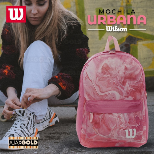 Imagen 3 de 10 de Mochila Wilson Mujer Urbana Impermeable Porta Notebook Gym