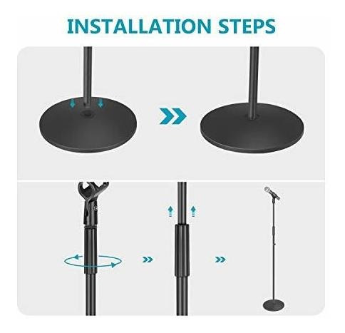 Suelo Para Microfono Altura Ajustable 39,9 70 Hierro Base