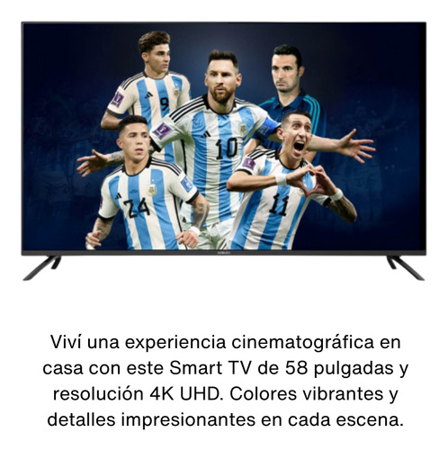 Smart Tv Noblex Db58x7550 Android Tv 4k Hd 58 Pulgadas Hdmi