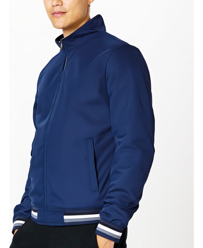 Chaqueta De Bomber Casual Para Hombre Con Cuello De Pie