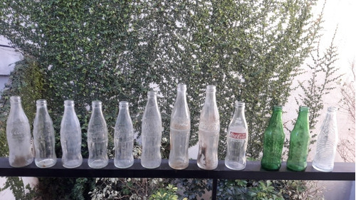 Botellas Linea Coca Cola  1960, 1970, 1980 