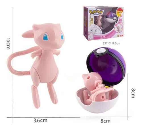 Juguete Pokemon Articulado + Pokebola / Mew / Original