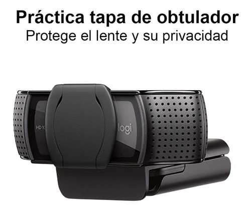 Cámara web Logitech C920s Pro Full HD 30FPS color negro