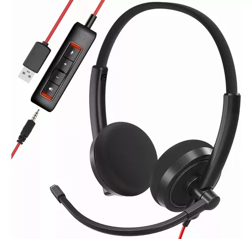 Ordenador usb headset call center auriculares con micrófono con