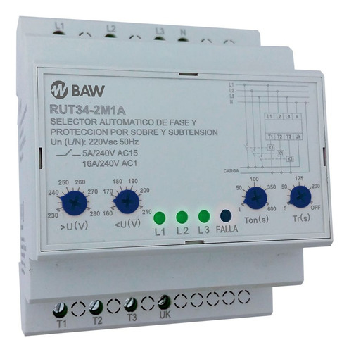 Selector Automático De Fase Analógico Configurable 16a Baw