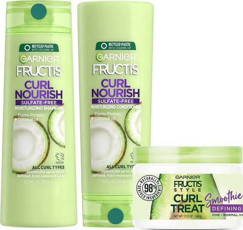 Garnier Fructis Triple Nutrition Curl Nourish Shampoo,