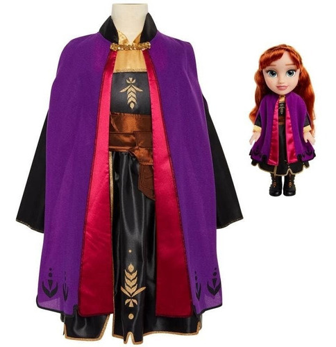 Disney Frozen 2  Anna Muñeca + Disfraz Niñas De 4 A 6 Años  