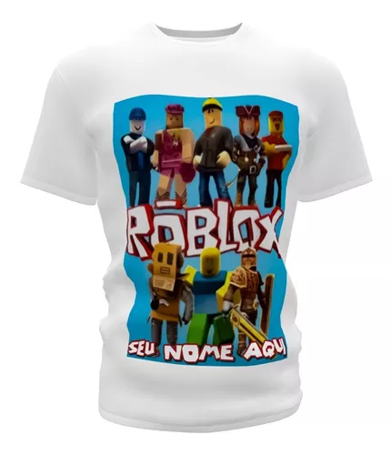 2 Camisetas Roblox blusa Infantil camisa seu Nome jogo