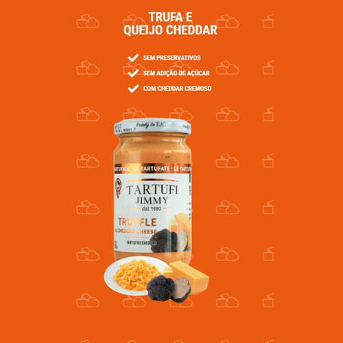 Molho Italiano Jimmy De Queijo Cheddar Com Trufas 180g