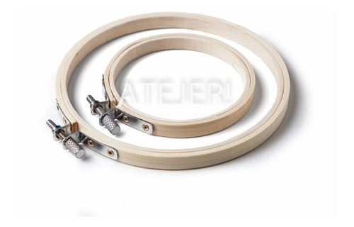 Imagen 3 de 9 de Bastidor De Bambú Para Bordar Con Tornillo De 7.5 Cm