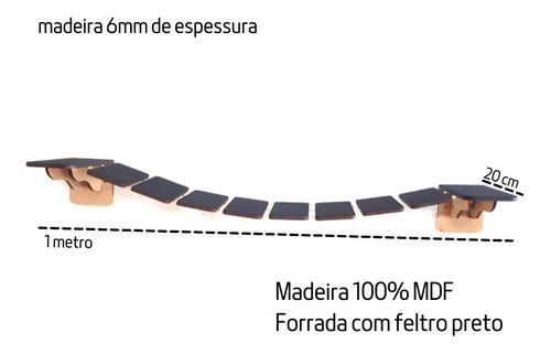 Imagem 2 de 4 de Ponte Suspensa Para Gato Em Mdf