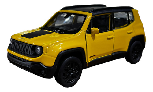 Miniatura Jeep Renegade Amarelo Metal Welly 1:38
