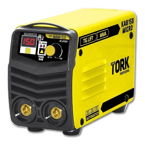 Imagem 1 de 3 de Máquina de solda inverter Super Tork KAB 150 Micro BV amarela 50Hz/60Hz 127V/220V