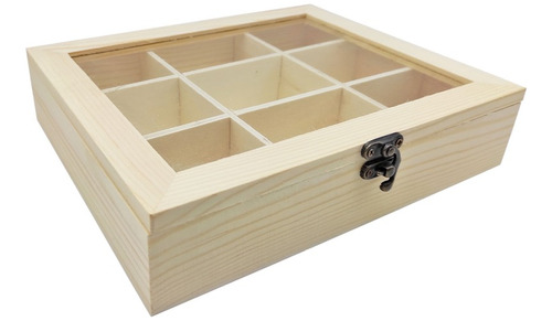 Caja Para Té Caja De Té Madera Rustica Organizador Decorado