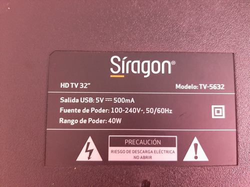 Tv Siragon Hd 5632 32  Pantalla Partida 