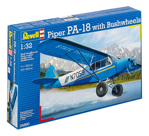 Revell 04890 Piper Pa-18 With Bushwheels Escala 1/32