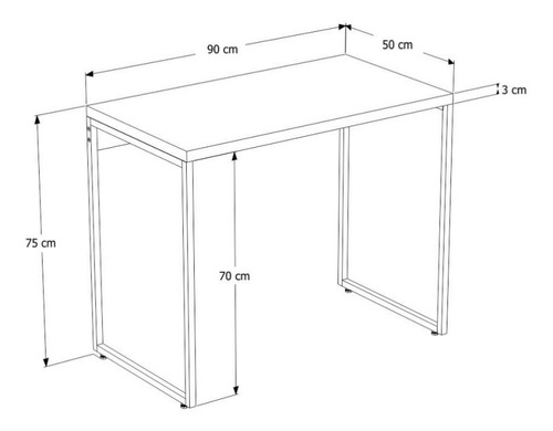 Imagem 5 de 5 de Mesa Para Escritório Office 0,90m Dynamica