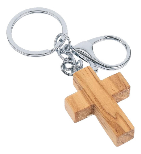 Llavero Con Forma De Cruz De Madera Para Colgar Regalos Reli