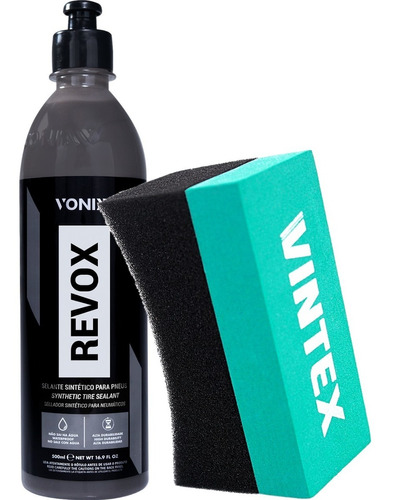 Revox Selante Sintético Pneu 500ml Aplicador Pretinho Vonixx