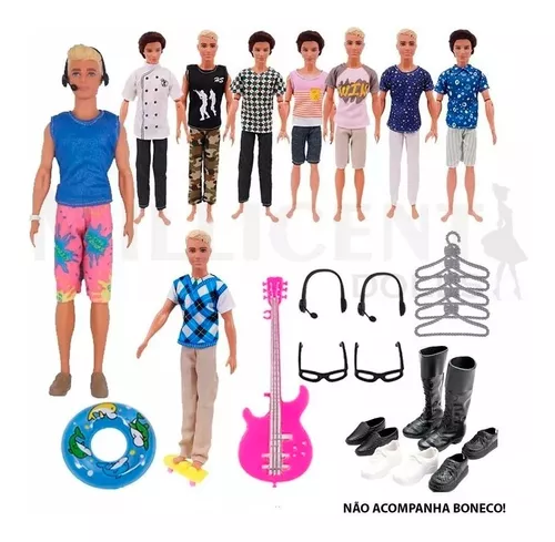 5 Conjuntos De Roupas Para Boneco Ken namorado da Barbie