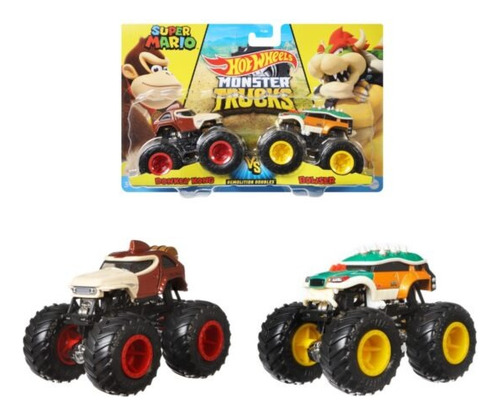Pack Hot Wheels Monster Trucks 1:64 A Elección Donkey Bowser