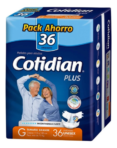 Pañales De Adulto Cotidian Plus G X 36 Un