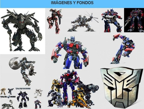 Kit Imprimible Transformers 4 Fiesta 3x1