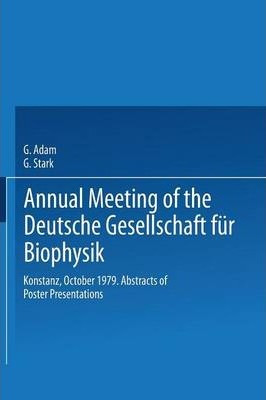 Libro Annual Meeting Of The Deutsche Gesellschaft Fur Bio...