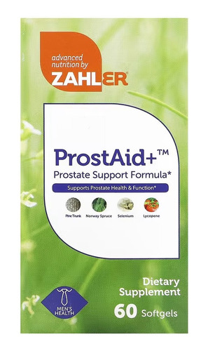 Zahler Prostaid+ Refuerzo Para La Prostata 60 Soft Gels Sabor Sin Sabor